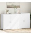 vidaXL Sideboards 2 pcs White 79x38x80 cm Engineered Wood