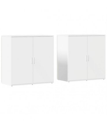 vidaXL Sideboards 2 pcs White 79x38x80 cm Engineered Wood