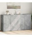 vidaXL Sideboards 2 pcs Concrete Grey 79x38x80 cm Engineered Wood