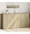 vidaXL Sideboards 2 pcs Sonoma Oak 79x38x80 cm Engineered Wood