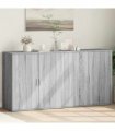 vidaXL Sideboards 2 pcs Grey Sonoma 79x38x80 cm Engineered Wood