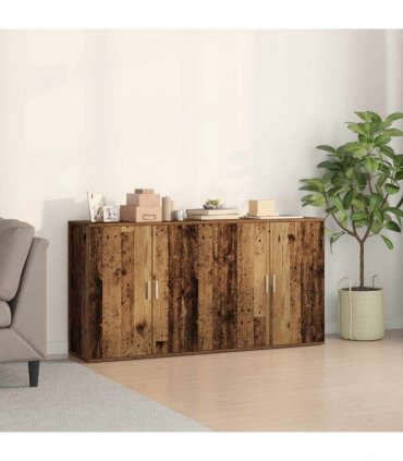 vidaXL Sideboard 2 pcs Old Wood 79 x 38 x 80 cm Engineered Wood