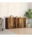 vidaXL Sideboard 2 pcs Old Wood 79 x 38 x 80 cm Engineered Wood