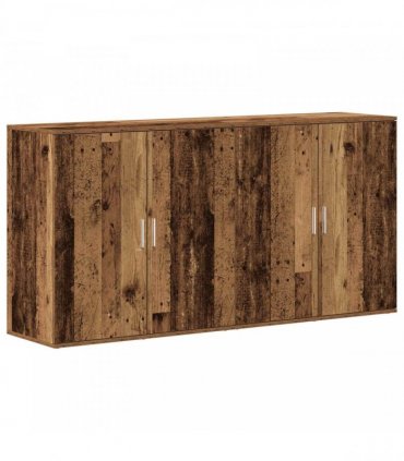 vidaXL Sideboard 2 pcs Old Wood 79 x 38 x 80 cm Engineered Wood