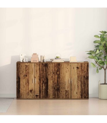 vidaXL Sideboard 2 pcs Old Wood 79 x 38 x 80 cm Engineered Wood