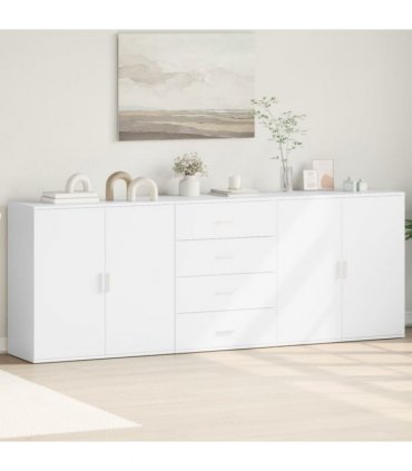 vidaXL Sideboards 3 pcs White Engineered Wood — V0671983117