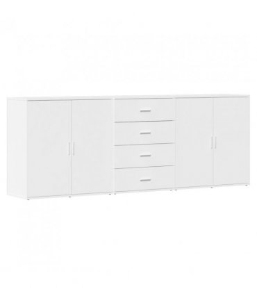 vidaXL Sideboards 3 pcs White Engineered Wood — V0671983117