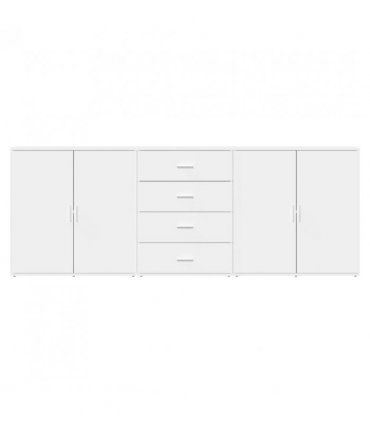 vidaXL Sideboards 3 pcs White Engineered Wood — V0671983117