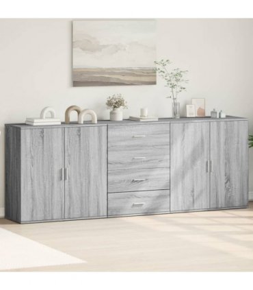 vidaXL Sideboards 3 pcs Grey Sonoma Engineered Wood — V0671983118