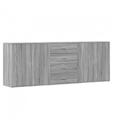 vidaXL Sideboards 3 pcs Grey Sonoma Engineered Wood — V0671983118