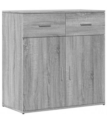 vidaXL Sideboards 2 pcs Grey Sonoma 79x38x80 cm Engineered Wood — V0671983120
