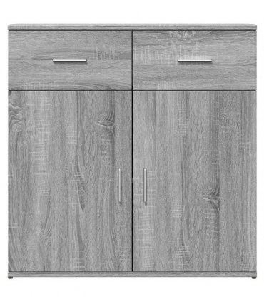 vidaXL Sideboards 2 pcs Grey Sonoma 79x38x80 cm Engineered Wood — V0671983120