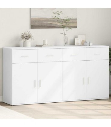 vidaXL Sideboards 2 pcs White 79x38x80 cm Engineered Wood — V0671983121