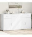 vidaXL Sideboards 2 pcs White 79x38x80 cm Engineered Wood — V0671983121