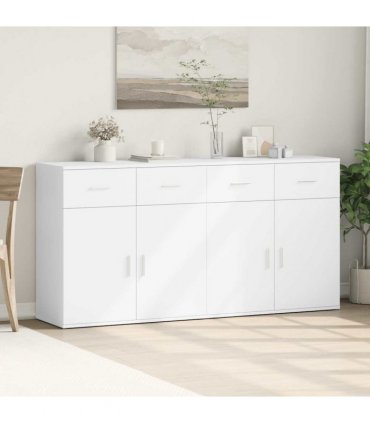 vidaXL Sideboards 2 pcs White 79x38x80 cm Engineered Wood — V0671983121