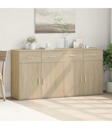 vidaXL Sideboards 2 pcs Sonoma Oak 79x38x80 cm Engineered Wood — V0671983123