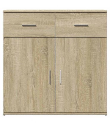 vidaXL Sideboards 2 pcs Sonoma Oak 79x38x80 cm Engineered Wood — V0671983123