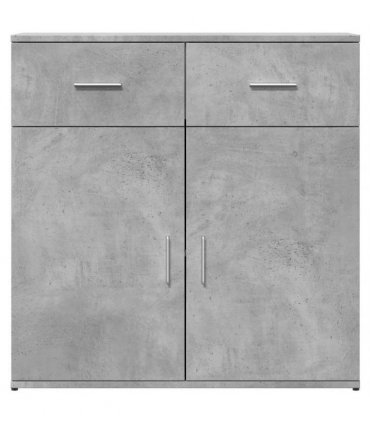vidaXL Sideboards 2 pcs Concrete Grey 79x38x80 cm Engineered Wood — V0671983124