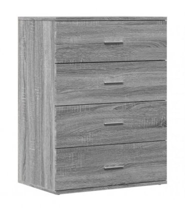 vidaXL Sideboards 2 pcs Grey Sonoma 60x39x80 cm Engineered Wood