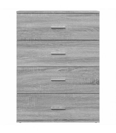 vidaXL Sideboards 2 pcs Grey Sonoma 60x39x80 cm Engineered Wood