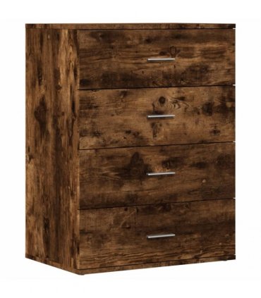 vidaXL Sideboards 2 pcs Smoked Oak 60x39x80 cm Engineered Wood