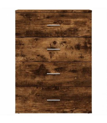 vidaXL Sideboards 2 pcs Smoked Oak 60x39x80 cm Engineered Wood