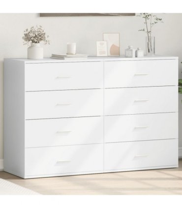 vidaXL Sideboards 2 pcs White 60x39x80 cm Engineered Wood