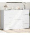 vidaXL Sideboards 2 pcs White 60x39x80 cm Engineered Wood