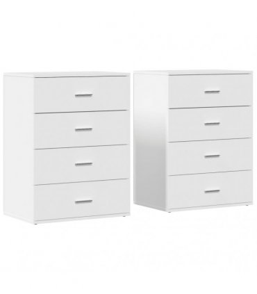 vidaXL Sideboards 2 pcs White 60x39x80 cm Engineered Wood