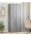 vidaXL Highboard Grey Sonoma 80x35x180 cm Engineered Wood