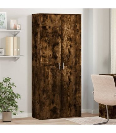 vidaXL Highboard Smoked Oak 80x35x180 cm Engineered Wood