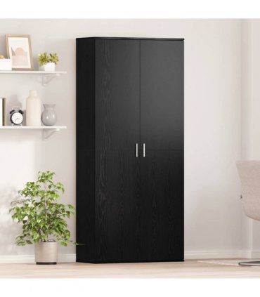 vidaXL Highboard Black oak 80 x 35 x 180 cm Engineered wood