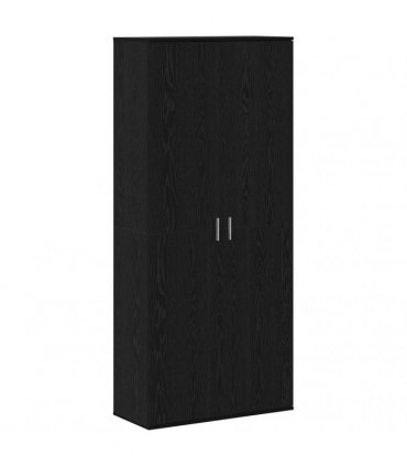 vidaXL Highboard Black oak 80 x 35 x 180 cm Engineered wood