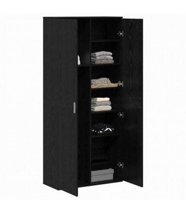 vidaXL Highboard Black oak 80 x 35 x 180 cm Engineered wood