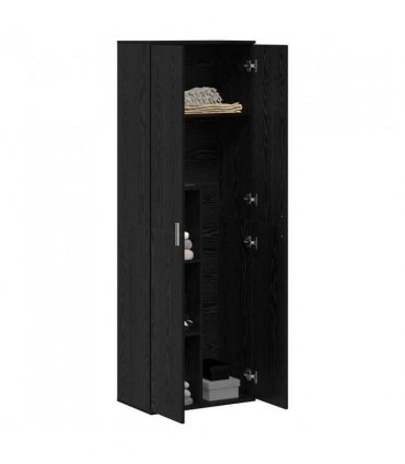 vidaXL Highboard Black oak 60 x 35 x 180 cm Engineered wood