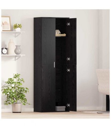 vidaXL Highboard Black oak 60 x 35 x 180 cm Engineered wood
