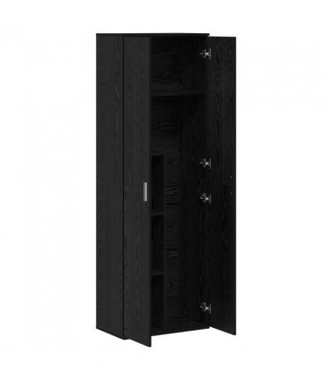vidaXL Highboard Black oak 60 x 35 x 180 cm Engineered wood