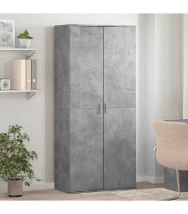 vidaXL Shoe Cabinet Concrete Grey 80x39x178 cm Engineered Wood