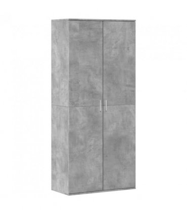 vidaXL Shoe Cabinet Concrete Grey 80x39x178 cm Engineered Wood