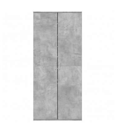 vidaXL Shoe Cabinet Concrete Grey 80x39x178 cm Engineered Wood