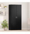 vidaXL Highboard with Shelf Black oak 80 x 39 x 178 cm Engineered wood