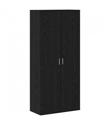 vidaXL Highboard with Shelf Black oak 80 x 39 x 178 cm Engineered wood