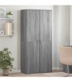 vidaXL Shoe Cabinet Grey Sonoma 80x39x178 cm Engineered Wood