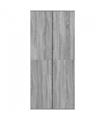 vidaXL Shoe Cabinet Grey Sonoma 80x39x178 cm Engineered Wood