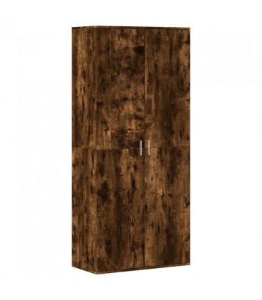 vidaXL Shoe Cabinet Smoked Oak 80x39x178 cm Engineered Wood