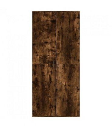 vidaXL Shoe Cabinet Smoked Oak 80x39x178 cm Engineered Wood