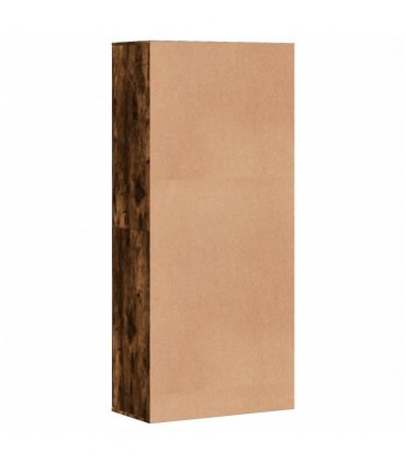 vidaXL Shoe Cabinet Smoked Oak 80x39x178 cm Engineered Wood