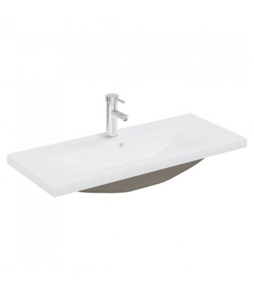 vidaXL Sink Cabinet with Built-in Basin Artisan Oak Engineered Wood — Size: 90 x 38.5 x 46 cm, Model: with faucet