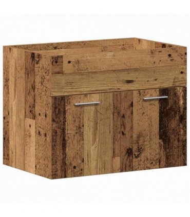 vidaXL Bathroom Cabinet Old Wood 60 x 38.5 x 46 cm Engineered Wood — Model: with faucet