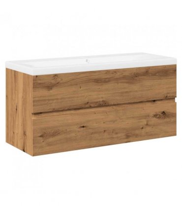 vidaXL Sink Cabinet with Built-in Basin Artisan Oak — Size: 100 x 38.5 x 45 cm, Model: without faucet & drain